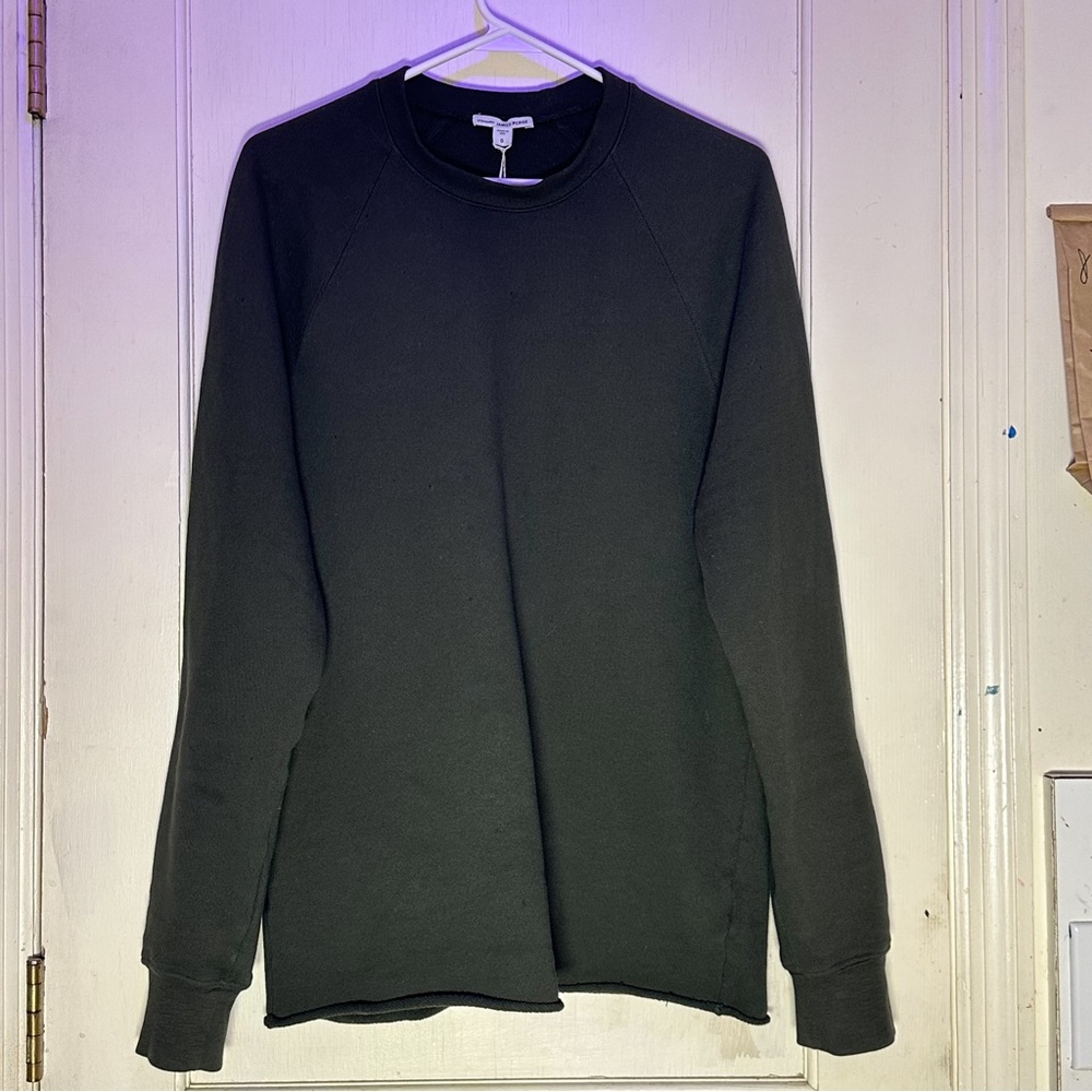 James Perse Men’s French Terry Raglan - Dartmouth (DRT) - size 0 (xs) -